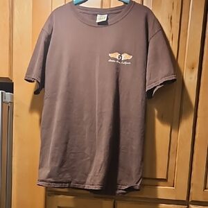 Classic Brown Tee with Graphic Design